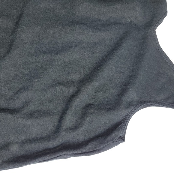 Avenue Maxi Casual Dress Women's 18/20 Black V Neck Relaxed Side Slit Sleeveless - Picture 4 of 9